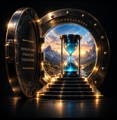 ChronoReserves vault and hourglass